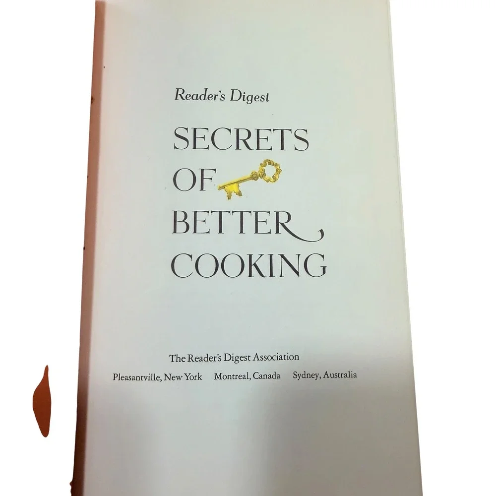 Reader's Digest Secrets of Better Cooking Hardcover 1973 Vintage Cookbook 1975